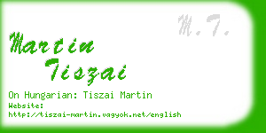 martin tiszai business card